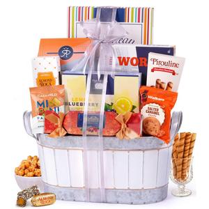 Broadway Basketeers Sympathy Gift Basket Premium Condolence Care Package for Families, Friends & Loved Ones Bereavement Gift Basket for Funerals, Memorials & Kosher Shiva