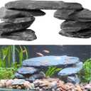 Natural Slate Stone Rocks for Aquascaping, Reptile Basking Platforms & Fish Tank Decor, Aquarium Bridge Design Kit: 83-6" +18-10" Slates (4.1-4.6 lbs)