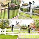 Bird Feeder 3 Inch Clamp for Deck Railings-Balcony Bird Feeder with Metal Tray & 2 Bowls, All-in-One Backyard Gift Attract Birds to Balcony, Porch, Patio Metal Bird Bath Being Structure Plastic Bowl