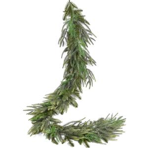 6ft Norfolk Pine Garland Christmas Decoration, Artificail Greengery Garlands Christmas Spruce Garland Pine Leaves and Cedar Leaves for Holiday Winter Fireplace Mantel Table Decor (Light Green)