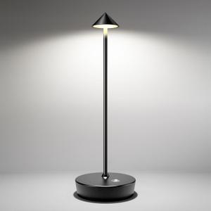 Cordless Table Lamps Rechargeable, 6000mAh Battery Operated LED Desk Lamp Outdoor Waterproof Portable Touch Dimmable Table Night Light for Patio Restaurant Dining Home Black