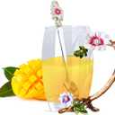 The Pure Embrace Flower Glass Tea/Coffee Cup, Gift for Mom, Birthday Gift for Women, Lead-Free Enamel Glass with Spoon (Large) (13 Ounces)