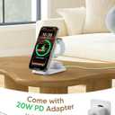 PaktVault 2026 Traveling Fast Wireless Charging Station for Apple Devices, Magnetic 3 in 1 MagSafe Charger Stand for iPhone 17 16 15 14 13 12 Pro Max Plus Air, Apple Watch&Air pods Pro-Gift for Her