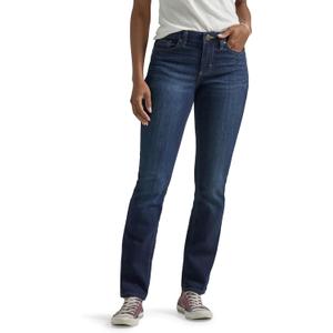 Lee Women's Legendary Mid Rise Straight Leg Jean Nightshade 12 Short
