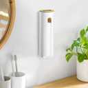 Cotton Pad Holder, Wall Mounted Cotton Rounds Holder Dispenser Face Pad Holder Makeup Organizers Containers for Bathroom (White)