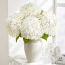 Livole 3 Pcs White Hydrangea Artificial Flowers Latex Real Touch Hydrangea, 21 inch 252 Petals Fake Faux Hydrangeas Flowers for Party Wedding Bouquets Table Centerpieces Floral Arrangements Home Decor