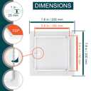 6" x 6" White Metal Access Panel - Wall Access Panel for Drywall - Hidden Wire Cover for Wall Covering Panels - Plumbing, Electricity, Heating Alarm, Bathroom, Dry Wall Hole Cover
