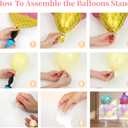Ice Cream Party Balloons Stand for Table 2 Sets with 2 Ice Cream Foil Balloons 14 Pastel Latex Balloons for Sweet One Birthday Girl Baby Shower Party Decorations