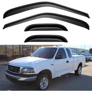 Window Visors Rain Guards for 1997-2003 Ford F150 SuperCab, Out-Channel Window Vent Wind Deflectors Visors Shades for 1997-1999 F250 Light Duty, 2004 F-150 Heritage (Super/Extended Cab)