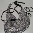 Women's Cheetah Print Sequin Top Y2K Tie Back Corset Halter Going Out Crop Tops. Used.