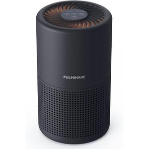 Air Purifiers for Bedroom, FULMINARE H13 True HEPA Air Filter, Quiet Air Cleaner With Night Light, Portable Small Air Purifier for Home, Office, Living Room Black
