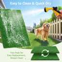 LOOBANI Dog Grass Pee Pads, 2 Pack Artificial Grass Pads for Potty Tray, Fake Grass for Dogs to Pee On, Outdoor Indoor Pee Grass for Dog Potty (18*23 inch)