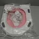 Toddler Toilet Seat with Built-In Child Seat, Soft Close, Pink