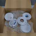 LSHOME 4 Pack Smoke Detector Fire Alarms 9V Battery Operated Photoelectric Sensor Smoke Alarms Easy to Install with Light Sound Warning, Test Button,9V Battery Included Fire Safety for Home