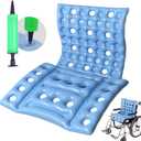 Inflatable Seat Cushion Anti-Decubitus Wheelchair Cushion, Breathable Backrest Air Cushion Bed Sore Cushions for Pressure Sores Pain Relief - Portable Travel Seat Pads for Airplane/Car/Office