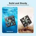 Solar Chicken Coop Fan 3 Kit, 25W Solar Powered Greenhouse Fan Outdoor Waterproof, Solar Exhaust & Intake Fans, Strong Airflow for Outside Shed Dog House Air Circulation Ventilation Cooling