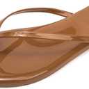 FUNKYMONKEY Flip Flops for Women, Recovery Sandals with Comfortable Plantar Fasciitis Arch Support (Brown)