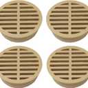4" Outdoor Round Flat Drain Grate Cover (4, Tan)