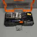 Soldering Iron Premium Kit, 60W Soldering Gun with Ceramic Heater, 12-in-1 Soldering Tool, Adjustable Temperature 200 to 450C, Includes Soldering Iron Tip, Solder Wire, Pump and Paste (orange)