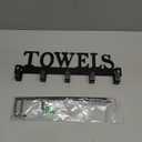 Kuhome Over The Door Hooks, Towel Holder for Bathroom, Door Mount Towel Rack Towel Hooks for Bedroom Beach Towels Bathrobe Wall Mount Hang on The Door Cabinet Cupboard Metal Sandblasted (Black)