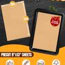 140 Parchment Paper Sheets 9x13 Inch | Precut Unbleached Baking Paper Sheets for Oven, Air Fryer, Cookies, Bread, Pizza | Non-Stick, Greaseproof Liners | Natural Brown Parchment for Baking