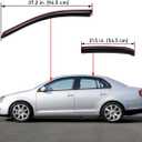 Lightronic Extra Durable Clip-on in-Channel Auto Vent Window Visors, Fits 1999-2005 Volkswagen Jetta Sedan, UV Protection Rain Guards, Original Wind Deflectors, Smoke, 4-Pcs