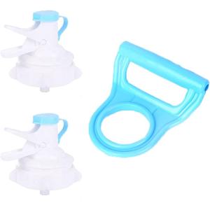 3 Pack Water Dispenser Valves with Water Bottle Handle Carrier 5 Gallon Water Jug Dispenser Valve Spout Faucet Tap for 3-5 Gal Water Jug Stand 55mm Crown Cap Reusable Water Bottle Container