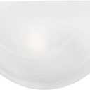 Livex Lighting 4271-91 Home Basics 1 Light Brushed Nickel Wall Sconce with White Alabaster Glass