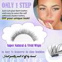 Self Adhesive Eyelashes Reusable Natural Self Adhesive Lash Clusters Wispy Press on Lashes Pre-Glue 8-12mm 120pcs C Curl DIY Eyelash Extensions Kit No Glue Needed by ALICE