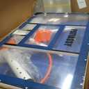 Pool Basketball Hoop with 43" Extra Wide Backboard, LED Light up Poolside Basketball Hoop with 1 Standard & 1 Glow-in-the-Dark Ball, Adjustable Height Portable Goal with Wheels, Fillable Base (Blue and White)