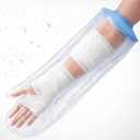 UpGoing Waterproof Cast Covers for Shower Arm, Ringless Silicone Cast Cover Arm Adult for Swimming, Short Arm Cast Protector, Reusable Medical Grade Cast Bag for Bandage Wound Care After Surgery