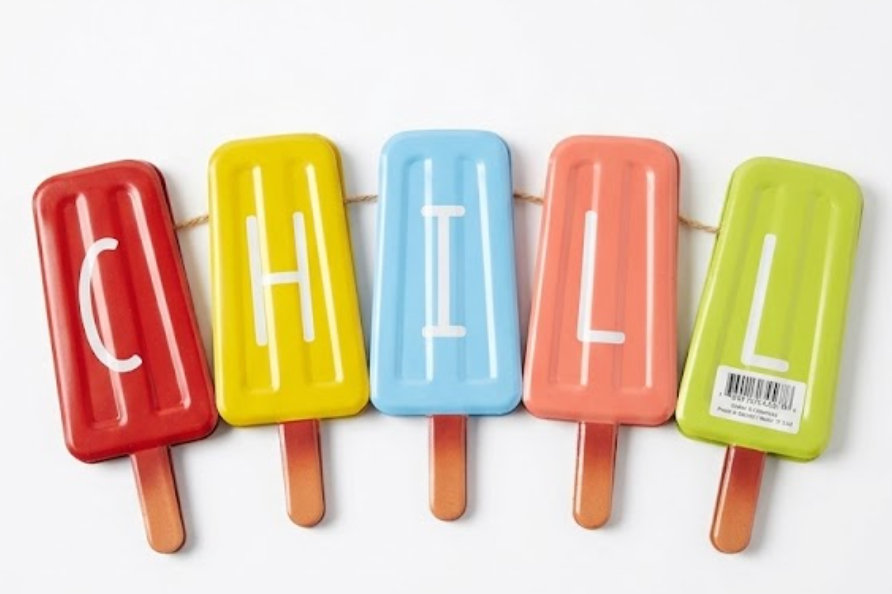 CHILL popsicle decor Pack of 4