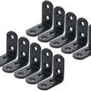 Corner Brace 1.57" x 1.57" 90 Degree L Brackets Black Right Angle Bracket -10pcs