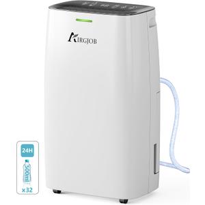 32-Pint Dehumidifier for Basement and Large Room - 2000 Sq. Ft, Quiet Dehumidifier for Large Capacity Room Home Bathroom Basements - Auto Continuous Drain Remove Moisture with Child Lock