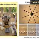 Black Chandelier, Modern Dining Room Light Fixture 8 Light Candle Chandelier Over Table 44in Metal Chandeliers Lighting for Living Room Entry Master Bedroom Bathtub Kitchen