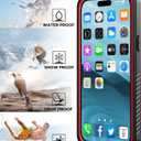 Designed for iPhone 15 Pro Case Waterproof, [Shockproof] [Dustproof] [Built-in Screen Protector] Phone Case for iPhone 15 Pro, Full Protective Case for iPhone 15 Pro 6.1-Red