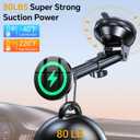 Coolpow for MagSafe Car Mount ChargerUltra MagnetMagnetic Phone Holders for Your Car Charger Magnetic Wireless Car Phone Holder Charger Car Accessories Mothers Gifts for iPhone 17 16 15 Speakerphone