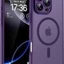 TOCOL Magnetic for iPhone 16 Pro Case, Upgraded Full Camera Protection, Compatible with Magsafe, Drop Protection, Translucent Matte Back Bumper for iPhone 16 Pro 6.3-Inch (Purple)