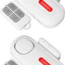Door Alarms When Opened with Remote, Window Sensor Alarms for Home Security, Door Chime Door Security Sensor, Pool Alarm for Kids Safety, Dementia, Sliding Glass Door(2 Pack, White)