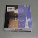 6 Inch LED Low Profile Disk Light with Dust to Dawn Sensor, 120VAC, 15W, 5CCT Color Changing, 1000LM, Non-Dimmable, ETL, Shower Rated Screw in Photocell Ceiling Light, White/1 Pack