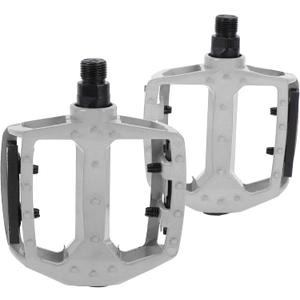 Bicycle Pedal Aluminum Alloy Universal Bike Flat Pedal with Reflective Strips Fit 14mm Non-Slip Bicycle Pedal for BMX MTB Road Bikes 1 Pair