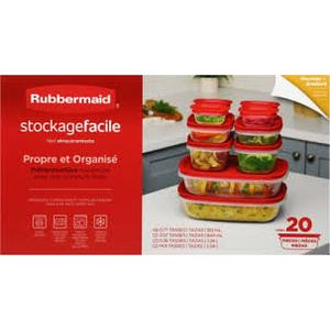Rubbermaid 
EasyStore
Rectangle Containers With Lids 20 Piece Set