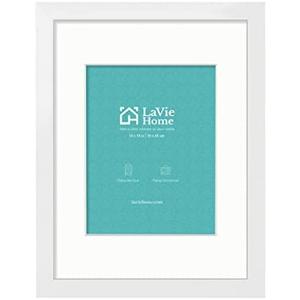 LaVie Home 14 x 18 Poster Frame White, Display Pictures 12x16 with Mat or 14x18 Without Mat, Stable and Sturdy Picture Frame and Polished Plexiglass, Horizontal and Vertical Format of The Wall（1 Pack）