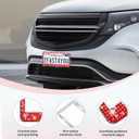 2 Pack License Plate Frames for Women, Sparkly Rhinestone Diamond Car Accessories with Glitter Crystal Caps (Red(2PCS))