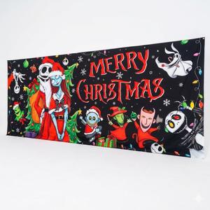Christmas Garage Door Cover Red and Green Xmas Backdrop Hanging Sign Winter Seasonal Holiday Decor Merry Christmas Decorations for Garage Door