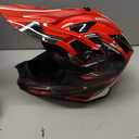 OUMURS Full Face Dirt Bike Helmet DOT Approved, Adult ATV Motocross Helmet, XL, Red Black