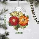 Christmas Ornaments: Stained Glass-Style November Birth Flower Ornament  Christmas Tree Decorations, Holiday Party Gifts, Mother's Day & Birthday Gifts for Women, Mom & Grandma | Birth Flower Gift (June)