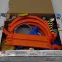 Hot Wheels Monster Trucks Toy Truck & Track Set, Loop-and-Flip Trophy Challenge Playset & 1:64 Scale 50th Anniversary Die-Cast Bigfoot, 2 Ways to Play