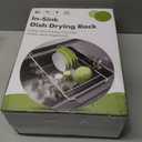 JASIWAY Dish Drying Rack in Sink, Expandable Stainless Steel Dish Drainers for Kitchen Counter, Dish Dryer Rack for Inside Sink, Over The Sink Dish Racks with Utensil Holder, Silver