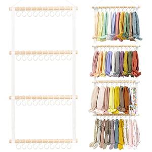 POVETIRE Headband Holder for Girls Baby Headband Organizer Head Bands Hair Accessories Display Organizer Wall Hanging Decor for Nursery Toddler Girl Room